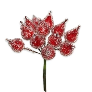 Šípky zápich pvc x12/2,5/11cm červená námraza