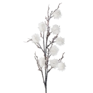 Zimní větev pvc 73cm bílá