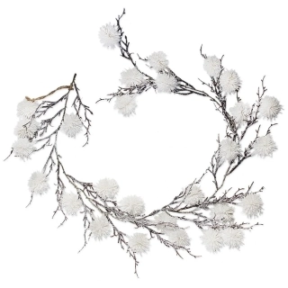 Zimní  girlanda pvc 105cm bílá