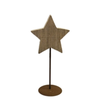 Hvězda stojan dřevo 30cm