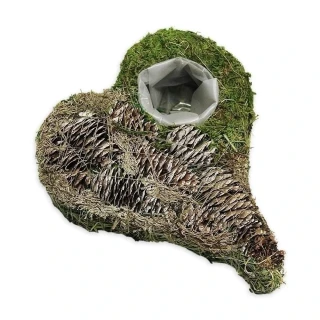 Srdce proutí/kůra 32cm natural