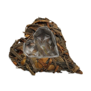 Srdce větvě 28cm natural