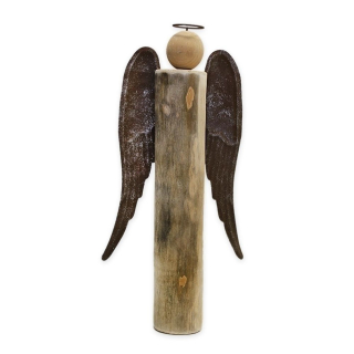Anděl dřevo/plech 47cm