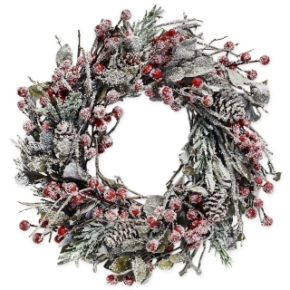 Věnec šišky/pvc 36cm vánoční