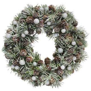 Věnec šišky/pvc 32cm vánoční