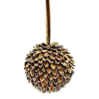 Koule závěs šišky 8,5cm  vánoční