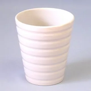 Obal keramika vlnka 13,4cm bílá lesk