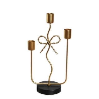 Svícen kov V25,5cm zlatá