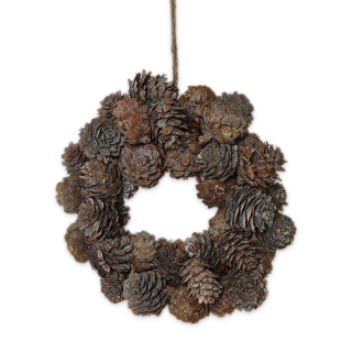 Věnec šišky natural/patina pr.15cm