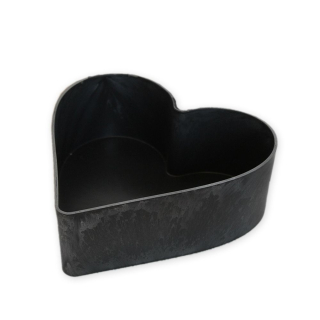 Srdce obal melamin 26cm antracit