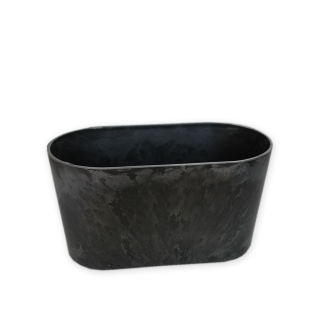 Truhlík ovál melamin 20cm antracit