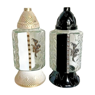 Svíce hřbitovní sklo/pvc 35cm