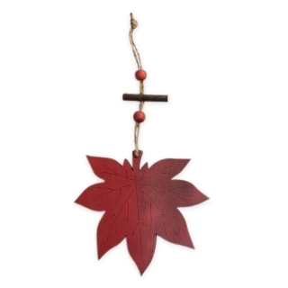 List javor závěs dřevo 12cm