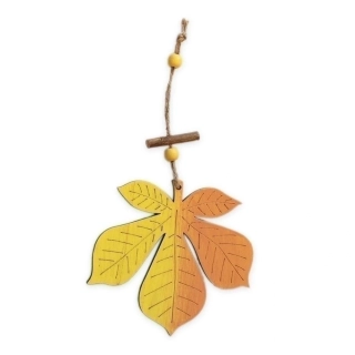 List kaštan závěs dřevo 12cm