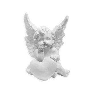 Anděl pietní polyresin V8cm bílá