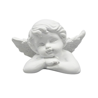 Anděl pietní polyresin 4.5cm bílá