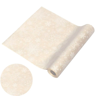 Látka samet vánoční 36cm/5m krémová