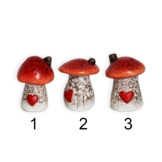 Domek muchomůrka keramika 4,5cm mix