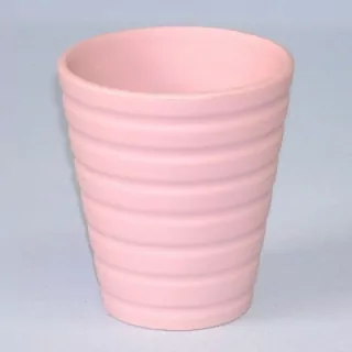 Obal keramika vlnka 13,4cm růžová mat