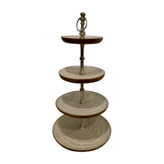 Etažér dřevo/kov 70cm