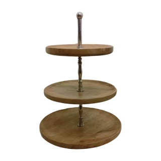 Etažér dřevo/kov 55cm