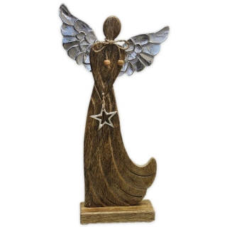 Anděl kov/dřevo V44cm