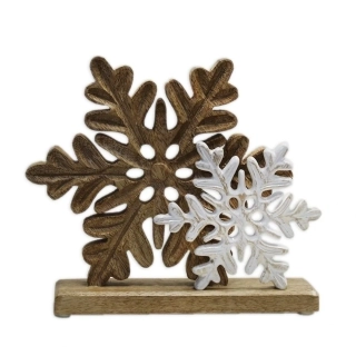 Vločky dřevo/keramika pr.19,5cm