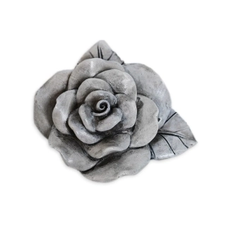 Růže polyresin pr.6cm šedá