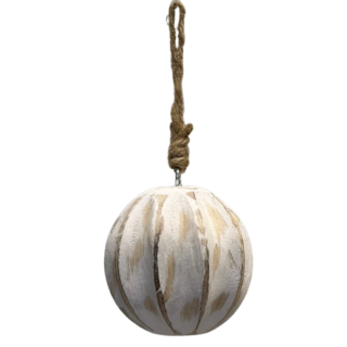 Koule závěs dřevo 9,5cm patina