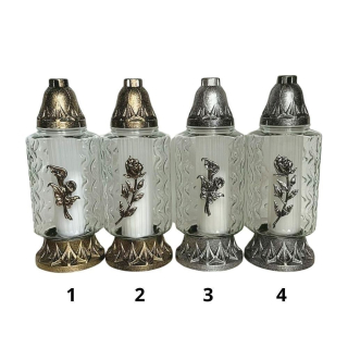 Svíce hřbitovní sklo/pvc 29cm