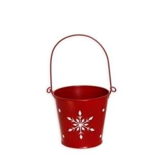 Kyblík plech pr.7,5V7cm červená