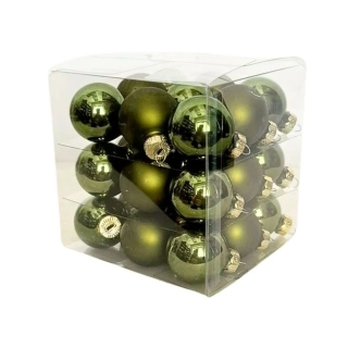 Koule sklo 2cm/27ks oliva