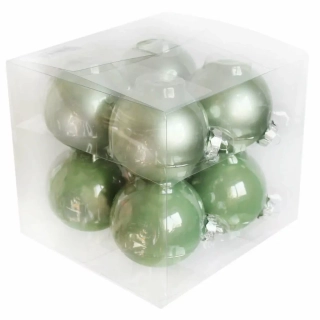 Koule sklo 8cm/8ks mint