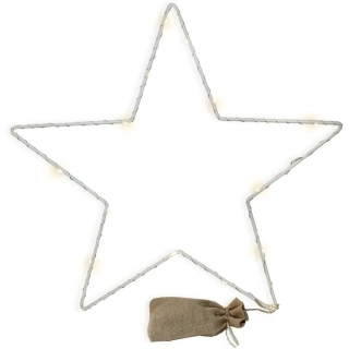 Hvězda kov LED pr.60cm bílá