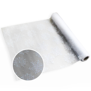 Organza vánoční 36cm/5m šampáň