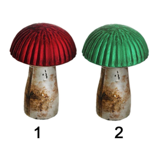 Hříbek sklo V9,5cm mix