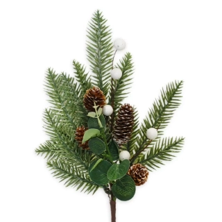 Větev zeleň vánoční pvc 40cm