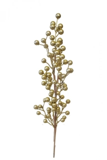 Větvička s bobulkami zlatá 71 cm