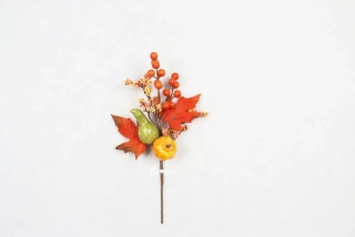 Podzimní větvička s dýní 32 cm