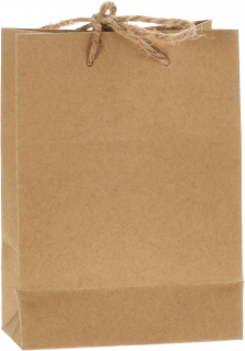 Dárková taška přírodní 16x6x11,5 cm