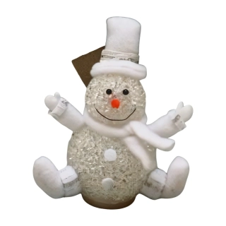 Svítící LED sněhulák – měnící barvy, výška 12 cm