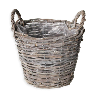 Košík proutí V19/24cm šedá