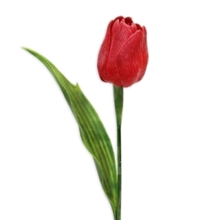Tulipán plast 41cm červená