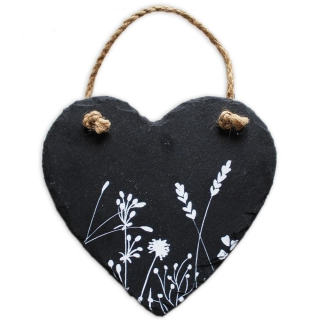 Srdce závěs břidlice 15x14cm