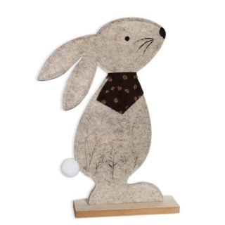 Zajíc filc 41cm béžová