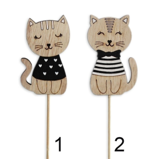 Kočka zápich dřevo 8/36,5cm mix