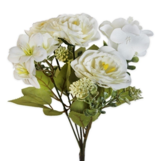 Kytice polyester 30cm krém