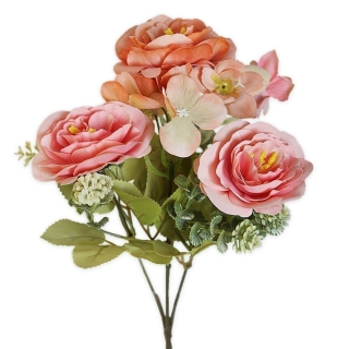 Kytice polyester 30cm losos