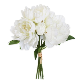 Pivoňky kytice x7/32cm krém