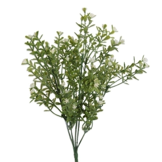 Keřík pvc 35cm zelená/bílá